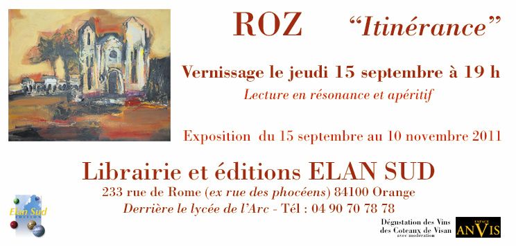 librairie de la maison d'édition Elan Sud
233 rue des Phocéens - 84100 Orange