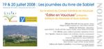 Journées du livre de Sablet 2008