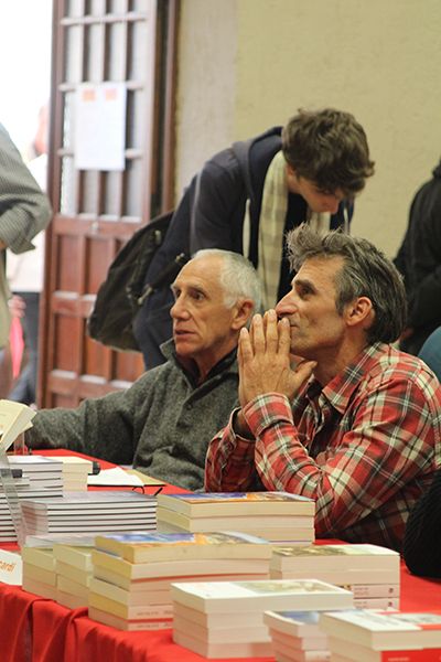 Jean-Pierre Cendron, Jean Dherbey et Dominique Lin à Feuilles d'automne de Colmars les Alpes