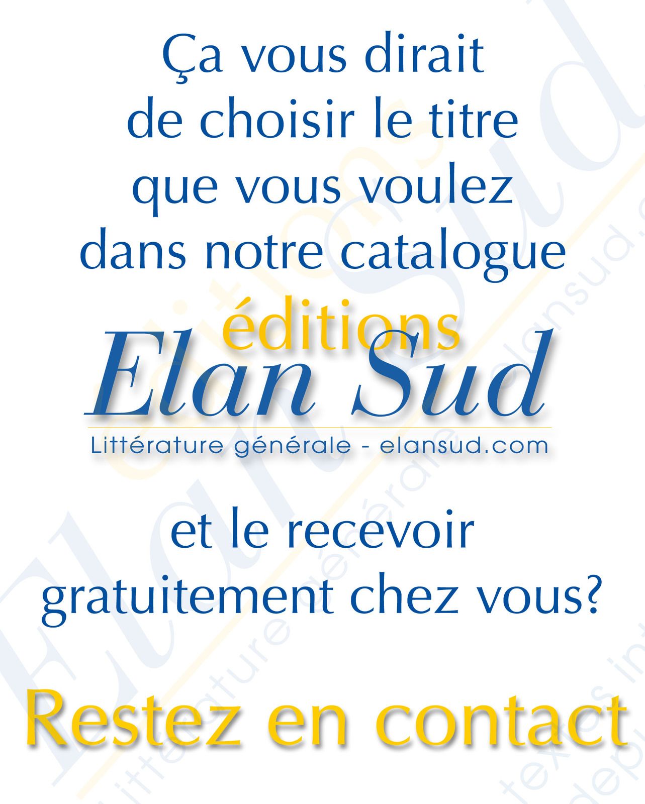 Bientôt, du nouveau sur le site et le blog Elan Sud