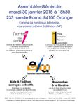 Assemblée Générale d'ELU, mardi 30 janvier à Orange