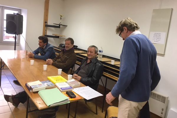 Jean-Pierre Cendron, Jean Dherbey et Dominique Lin à Feuilles d'automne de Colmars les Alpes