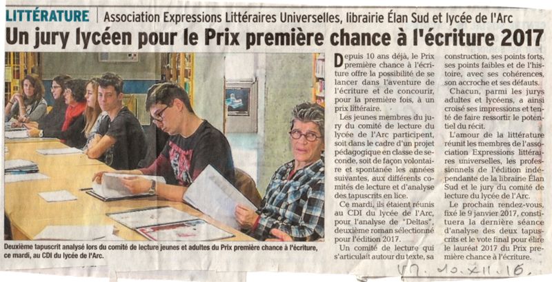 Analyse du deuxième manuscrit du Prix première chance