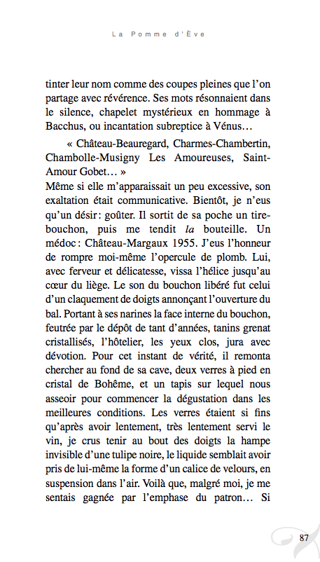 Extrait de La Pomme d'Ève, de Myriam Saligari, collection élan d'elles chez Elan Sud